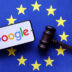 FILE PHOTO: Google logo, EU flag and Judge gavel are seen in this illustration taken, August 6, 2024. REUTERS/Dado Ruvic/Illustration/File Photo