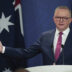 FILE - Australian Prime Minister Anthony Albanese gestures during a press conference in Sydney, Australia, Dec. 12, 2024. (AP Photo/Mark Baker, File)