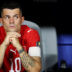 KANSAS CITY, MISSOURI - JULY 11: Granit Xhaka #10 of Switzerland reacts after the 1-3 loss during the FIFA World Cup 2026 Quarter Final match between Argentina and Switzerland at Kansas City Stadium on July 11, 2026 in Kansas City, Missouri. (Photo by Michael Regan - FIFA/FIFA via Getty Images)
